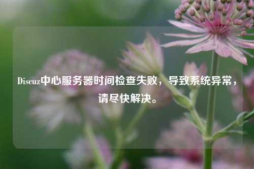 Discuz中心服務器時間檢查失敗，導致系統(tǒng)異常，請盡快解決。